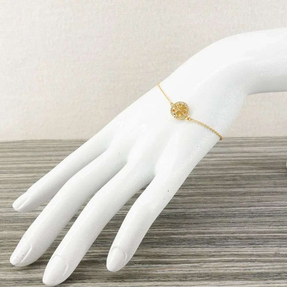 Tory Burch Miller Pave Chain Bracelet Gold OS - Picture 6 of 10